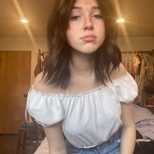 off the shoulder cute white top